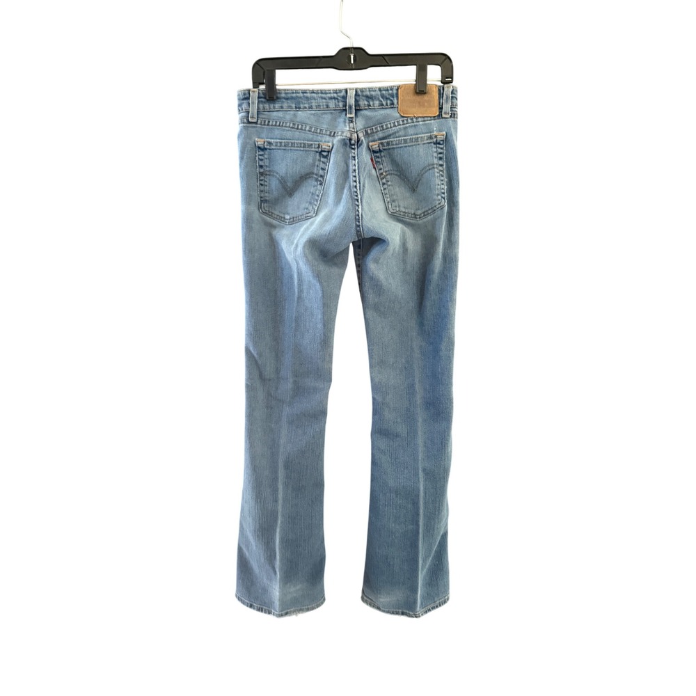 Levis Vintage Y2k Superlow Stretch Bootcut Jeans Light Wash Distressed Blue 30